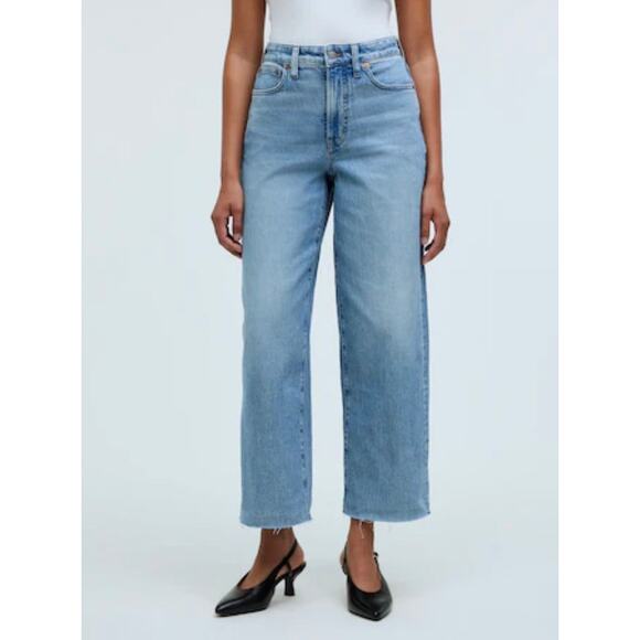 Madewell NWT Women’s The Curvy Perfect Vintage Wide Leg Crop Jeans size 32P - Picture 1 of 8